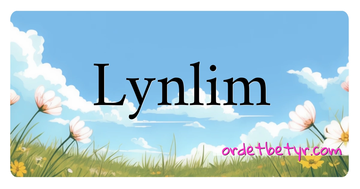 Lynlim synonymer kryssord betyr forklaring og bruk