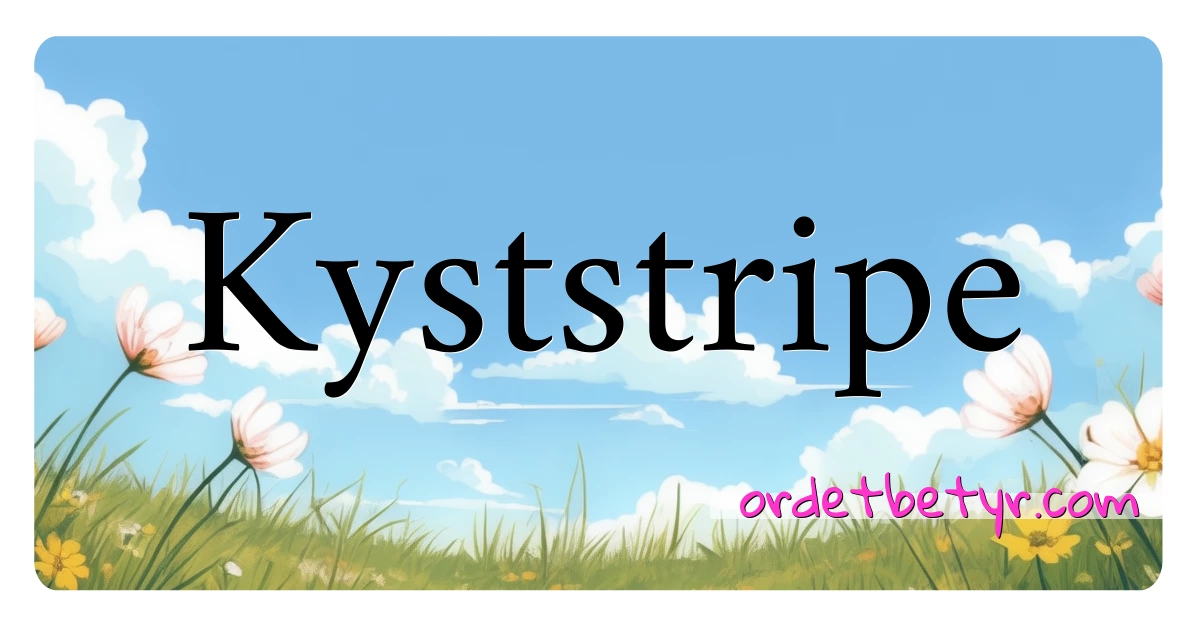 Kyststripe synonymer kryssord betyr forklaring og bruk