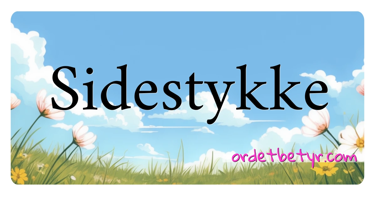 Sidestykke synonymer kryssord betyr forklaring og bruk