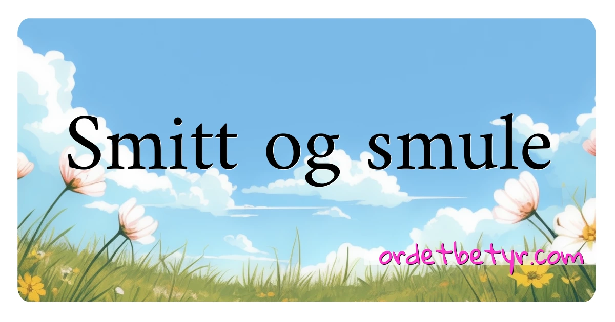 Smitt og smule synonymer kryssord betyr forklaring og bruk