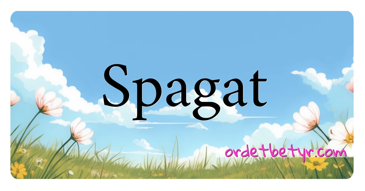 Spagat synonymer kryssord betyr forklaring og bruk