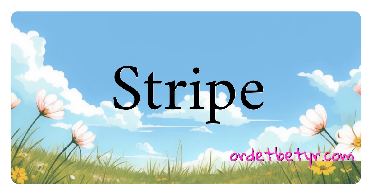 Stripe synonymer kryssord betyr forklaring og bruk