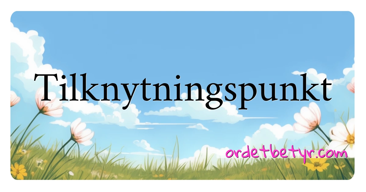 Tilknytningspunkt synonymer kryssord betyr forklaring og bruk