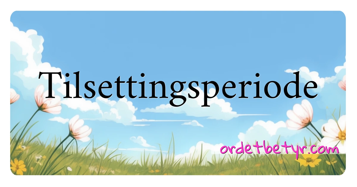 Tilsettingsperiode synonymer kryssord betyr forklaring og bruk