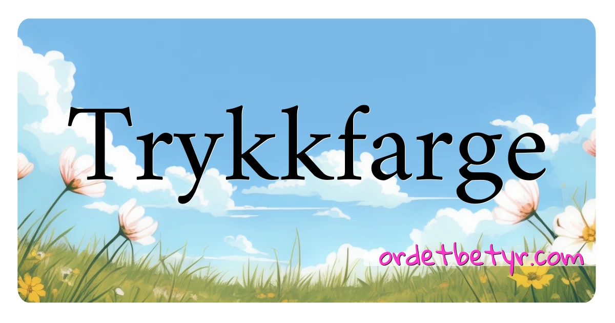 Trykkfarge synonymer kryssord betyr forklaring og bruk