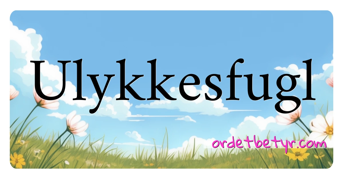 Ulykkesfugl synonymer kryssord betyr forklaring og bruk