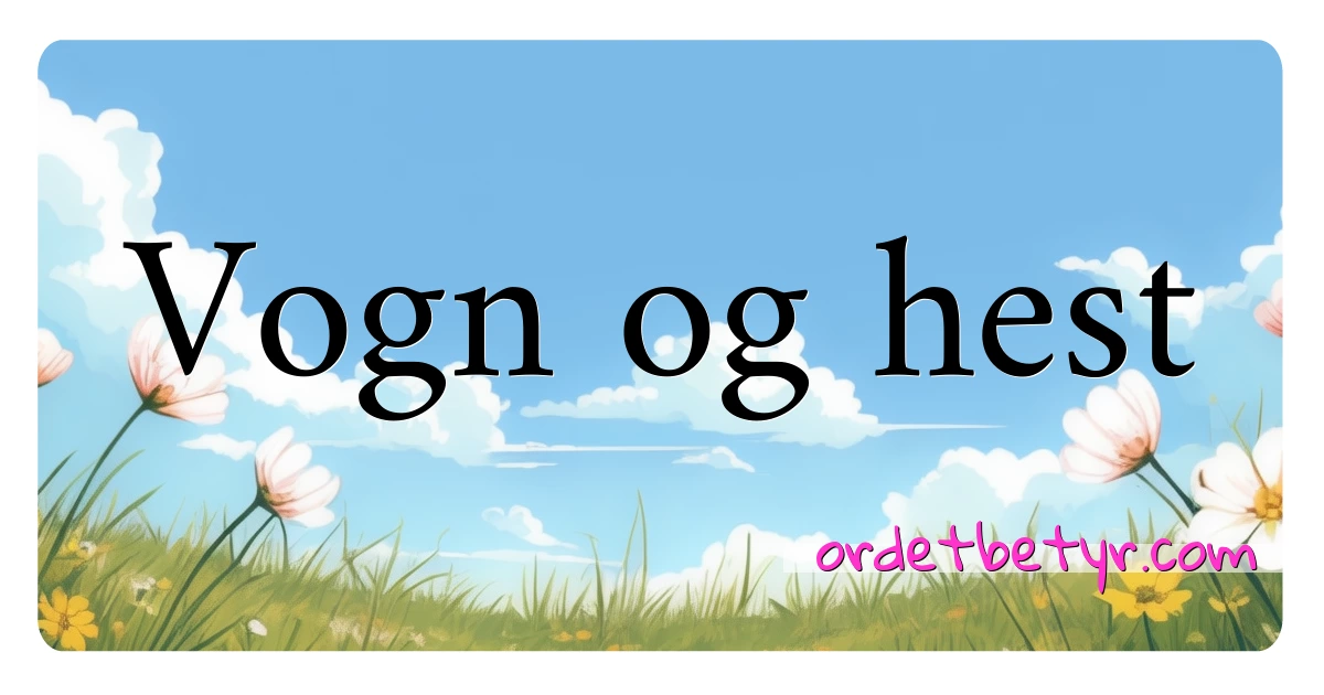 Vogn og hest synonymer kryssord betyr forklaring og bruk