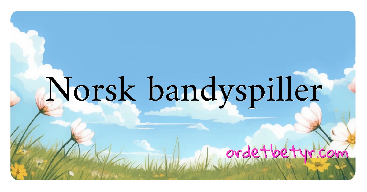 Norsk bandyspiller synonymer kryssord betyr forklaring og bruk