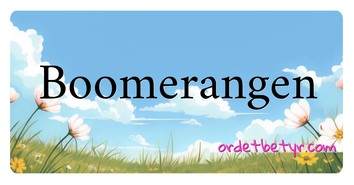 Boomerangen synonymer kryssord betyr forklaring og bruk