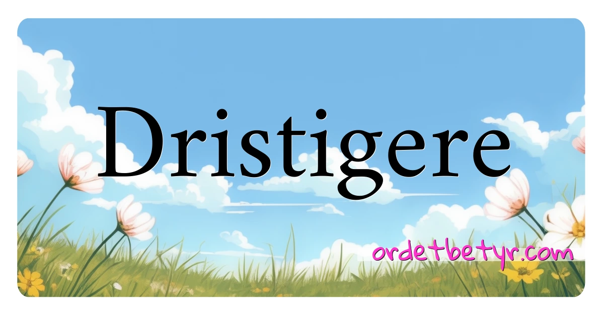 Dristigere synonymer kryssord betyr forklaring og bruk