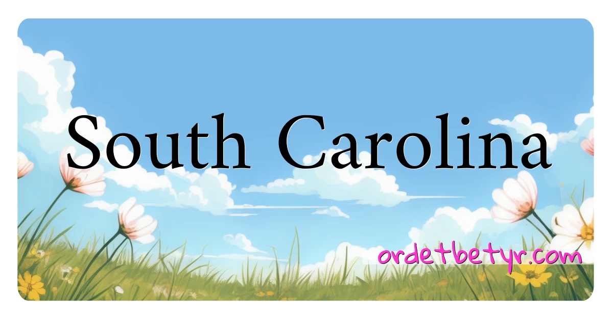 South Carolina synonymer kryssord betyr forklaring og bruk