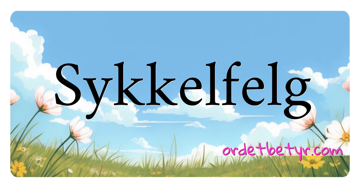 Sykkelfelg synonymer kryssord betyr forklaring og bruk