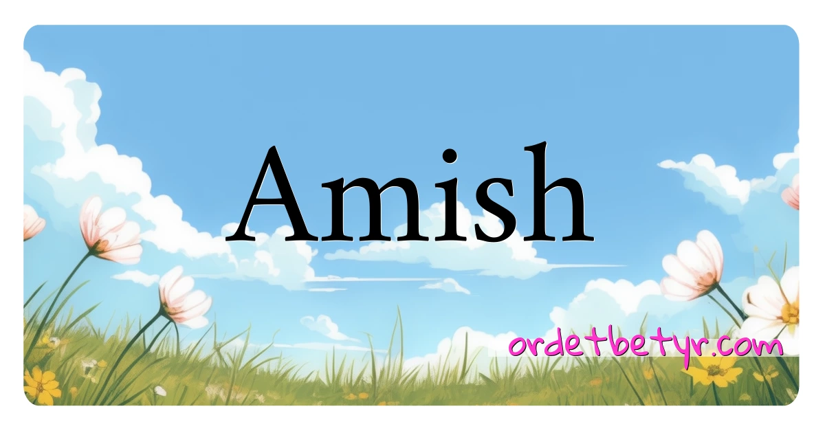 Amish synonymer kryssord betyr forklaring og bruk