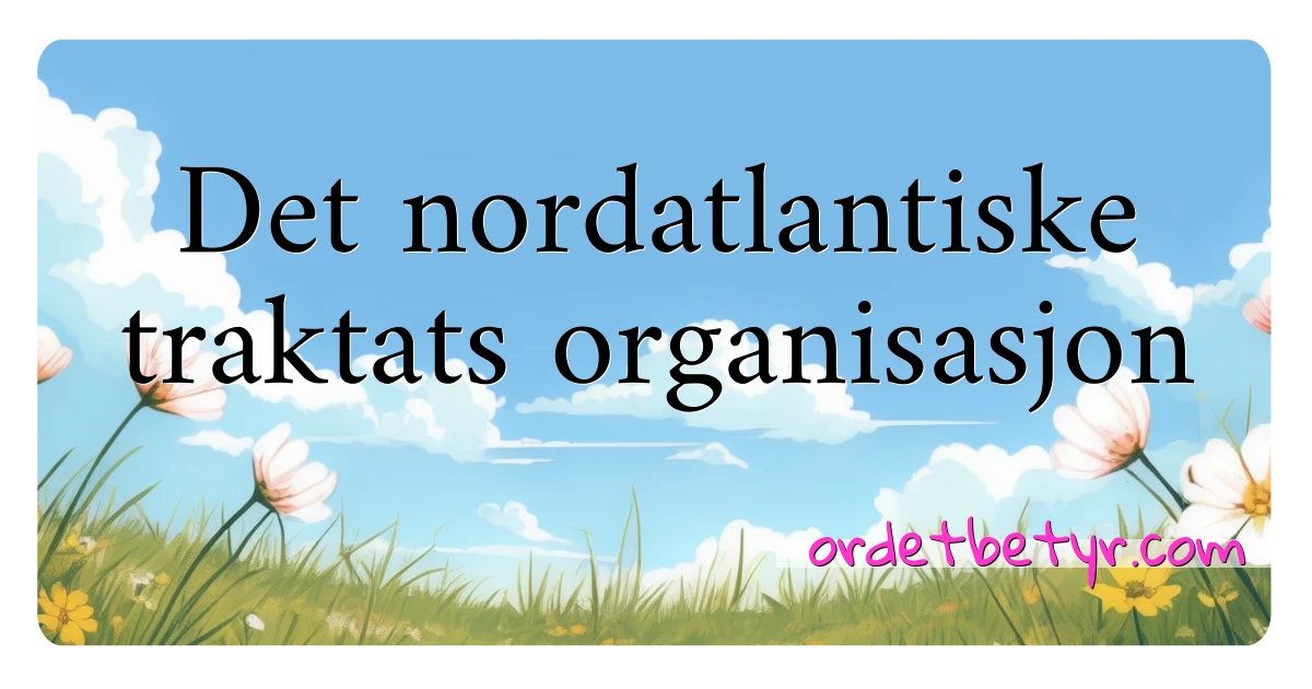 Det nordatlantiske traktats organisasjon synonymer kryssord betyr forklaring og bruk