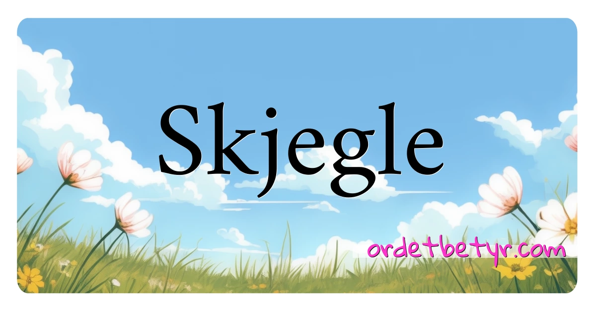 Skjegle synonymer kryssord betyr forklaring og bruk