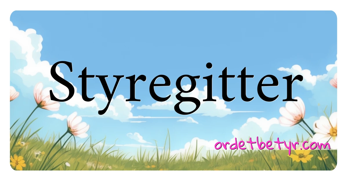 Styregitter synonymer kryssord betyr forklaring og bruk