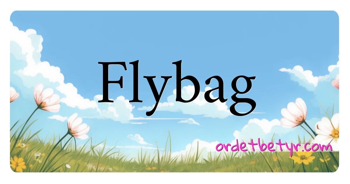 Flybag synonymer kryssord betyr forklaring og bruk