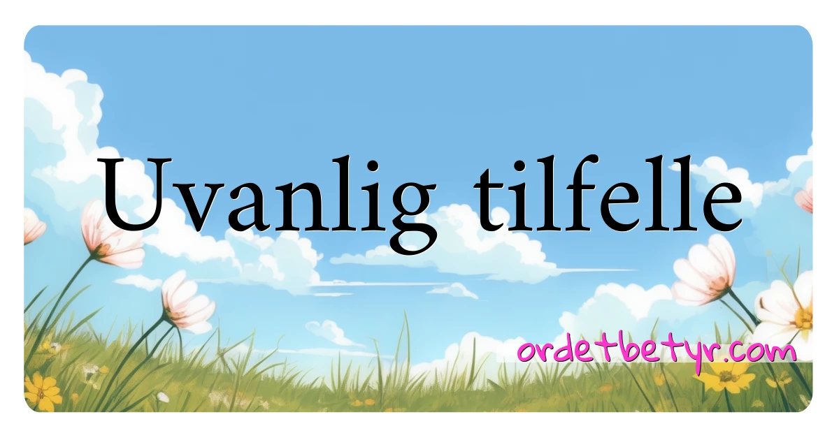 Uvanlig tilfelle synonymer kryssord betyr forklaring og bruk