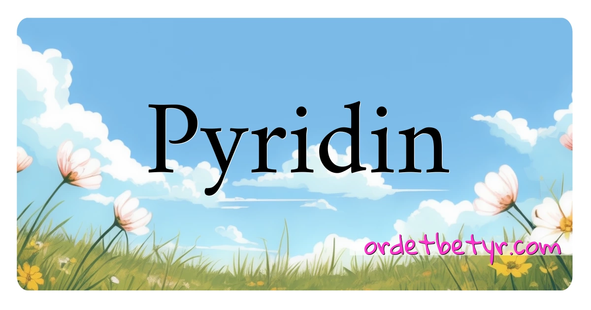 Pyridin synonymer kryssord betyr forklaring og bruk