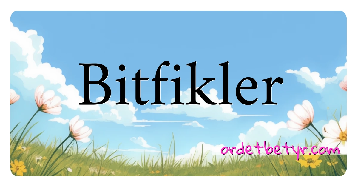 Bitfikler synonymer kryssord betyr forklaring og bruk