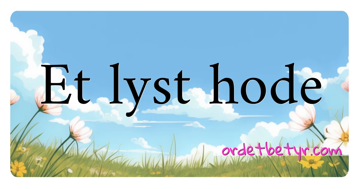 Et lyst hode synonymer kryssord betyr forklaring og bruk